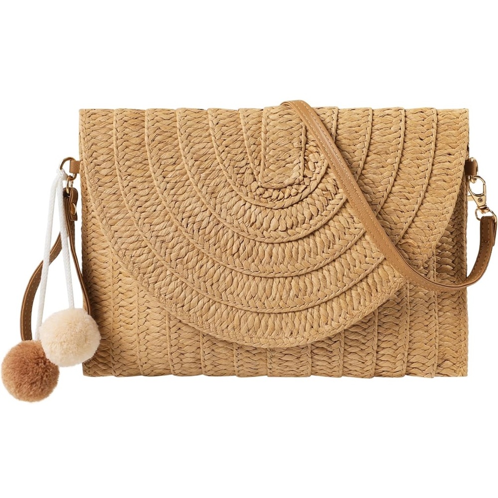 Stylish Tan Woven Women's Bag